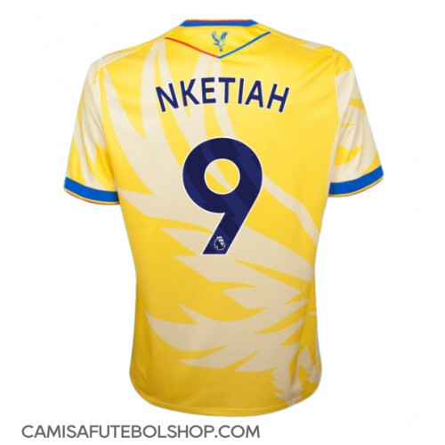 Camisa de time de futebol Crystal Palace Eddie Nketiah #9 Replicas 2º Equipamento 2024-25 Manga Curta